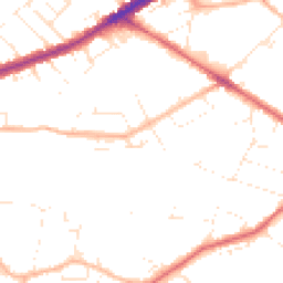 Daytime road noise heatmap for BS16 3EN
