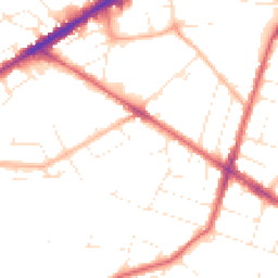 Daytime road noise heatmap for BS16 3NR