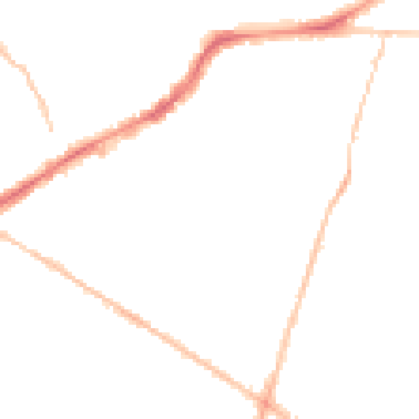 Night-time road noise heatmap for BS16 3RX