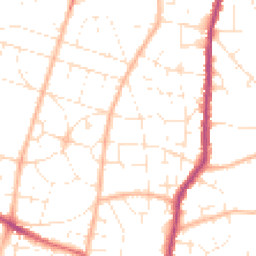 Daytime road noise heatmap for BS16 4BA