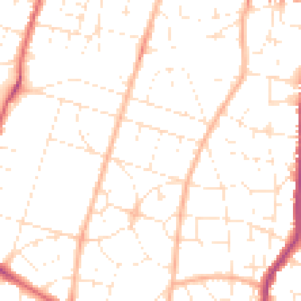 Daytime road noise heatmap for BS16 4HR
