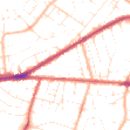 Daytime road noise heatmap for BS16 5EZ