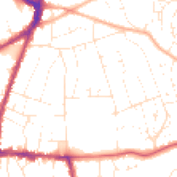 Daytime road noise heatmap for BS16 5FD