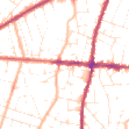 Daytime road noise heatmap for BS16 5HN