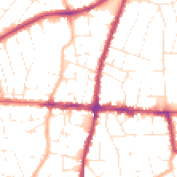 Daytime road noise heatmap for BS16 5JW
