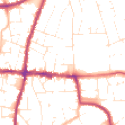 Daytime road noise heatmap for BS16 5LA