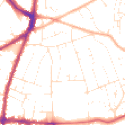 Daytime road noise heatmap for BS16 5RH