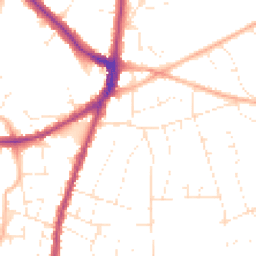Daytime road noise heatmap for BS16 5SA