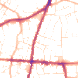Daytime road noise heatmap for BS16 5SR