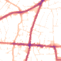 Daytime road noise heatmap for BS16 5SY