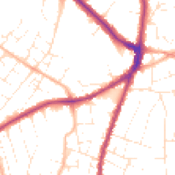 Daytime road noise heatmap for BS16 5UH