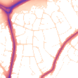 Daytime road noise heatmap for BS16 6EQ