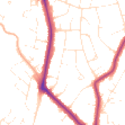 Daytime road noise heatmap for BS16 6HF