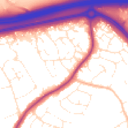 Daytime road noise heatmap for BS16 6TA