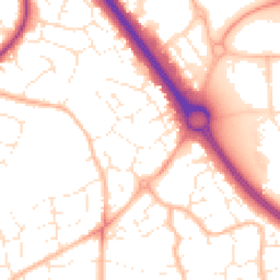 Daytime road noise heatmap for BS16 7DL