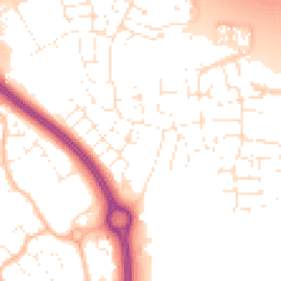Daytime road noise heatmap for BS16 7LE