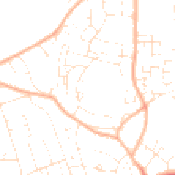 Daytime road noise heatmap for BS16 9DL