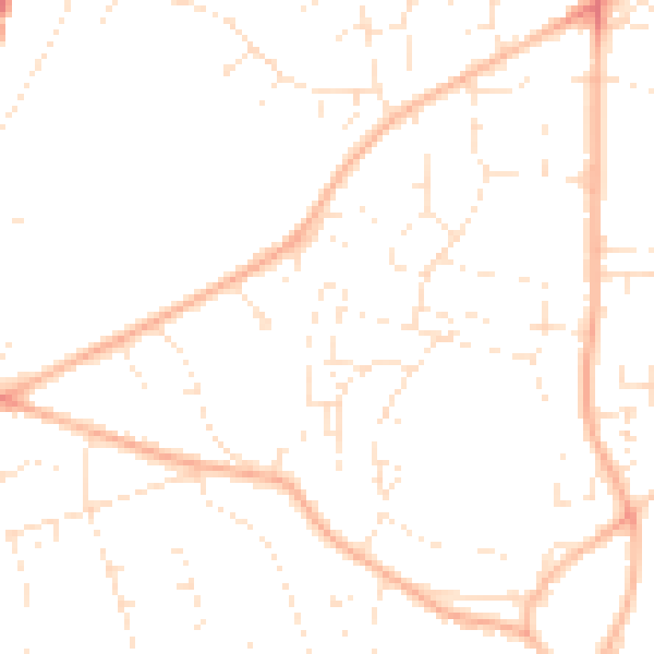 Daytime road noise heatmap for BS16 9DX