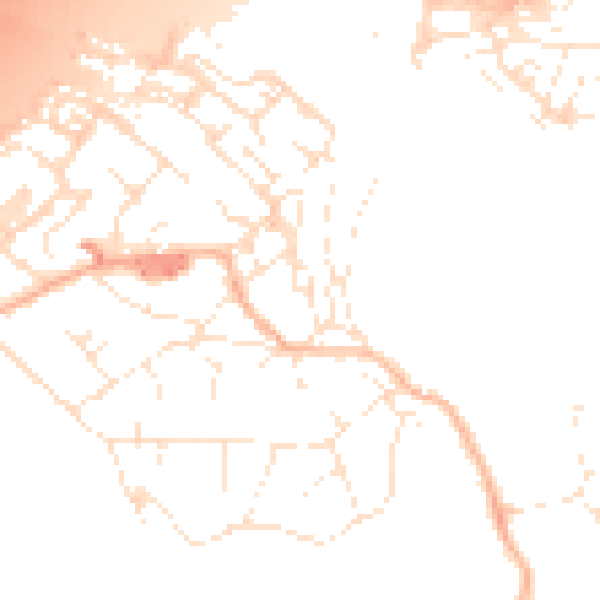Daytime road noise heatmap for BS20 0AE