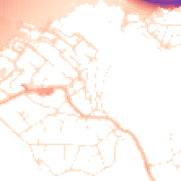 Daytime road noise heatmap for BS20 0AG