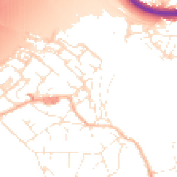Daytime road noise heatmap for BS20 0AN