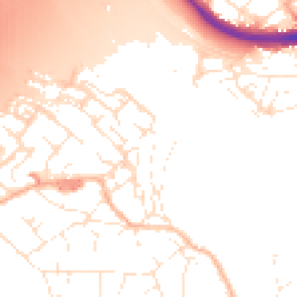 Daytime road noise heatmap for BS20 0AU