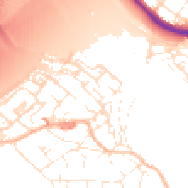 Daytime road noise heatmap for BS20 0AY