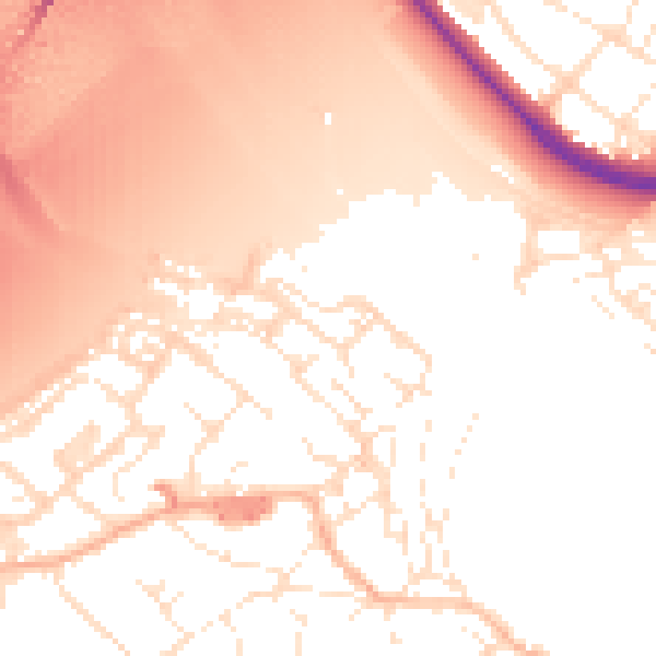 Daytime road noise heatmap for BS20 0BD