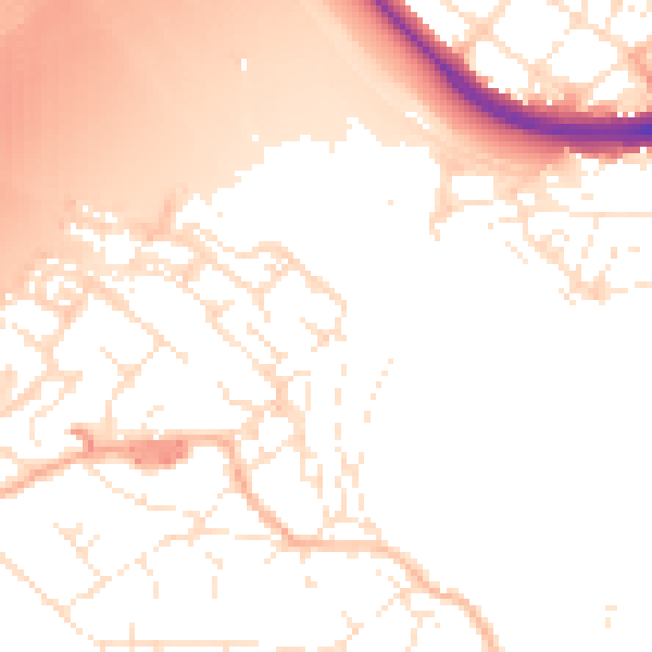 Daytime road noise heatmap for BS20 0BG