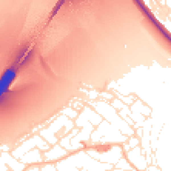 Daytime road noise heatmap for BS20 0BN