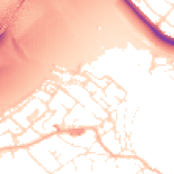 Daytime road noise heatmap for BS20 0BW