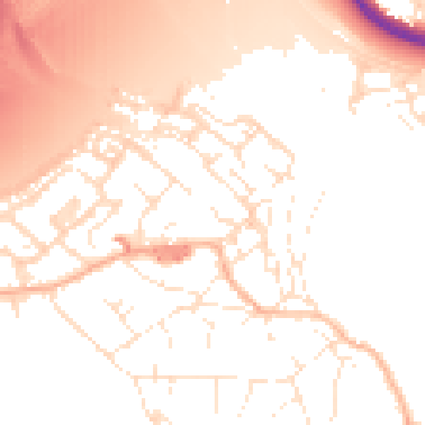 Daytime road noise heatmap for BS20 0DA