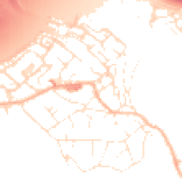 Daytime road noise heatmap for BS20 0DR