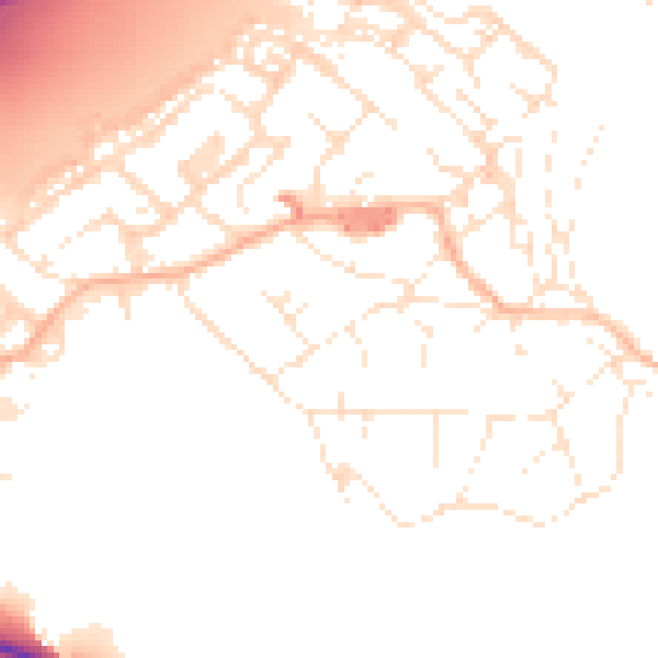 Daytime road noise heatmap for BS20 0DS
