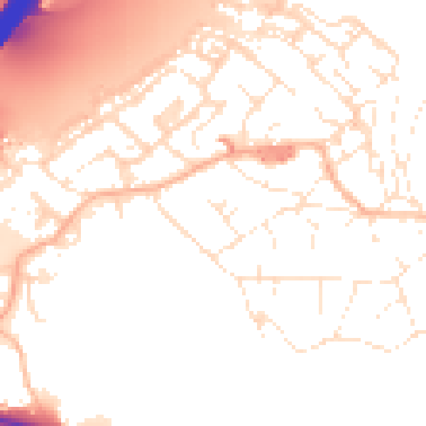 Daytime road noise heatmap for BS20 0DT