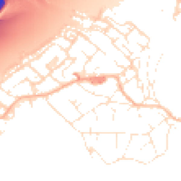 Daytime road noise heatmap for BS20 0DW