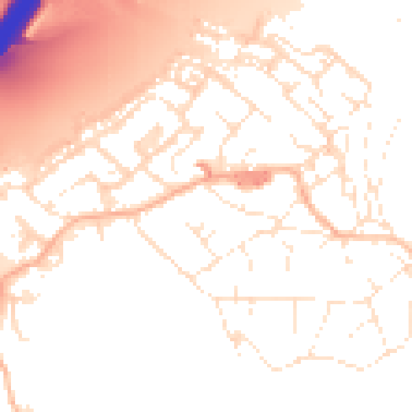 Daytime road noise heatmap for BS20 0DX