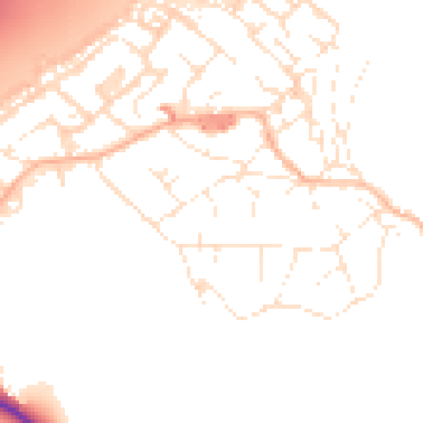 Daytime road noise heatmap for BS20 0DY