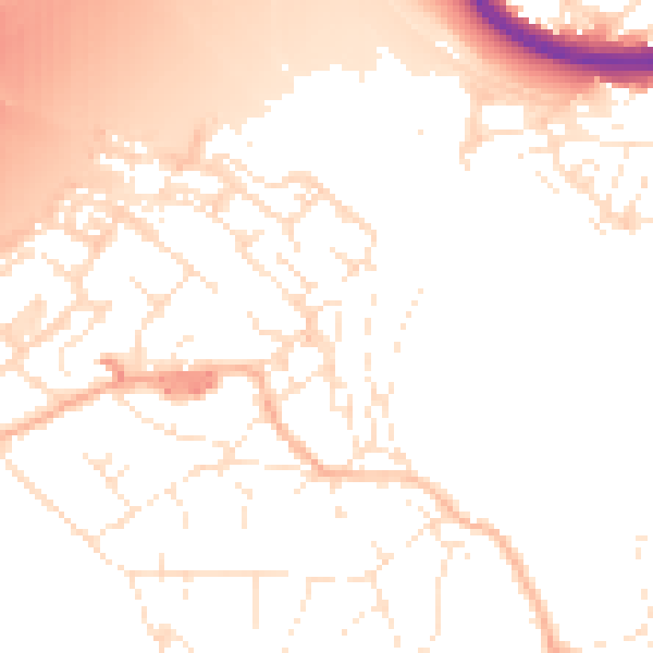 Daytime road noise heatmap for BS20 0FG