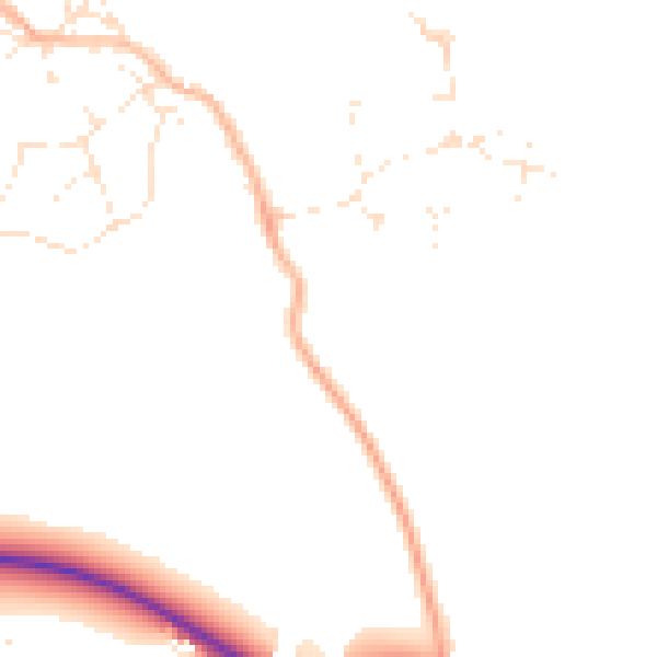 Daytime road noise heatmap for BS20 0HG