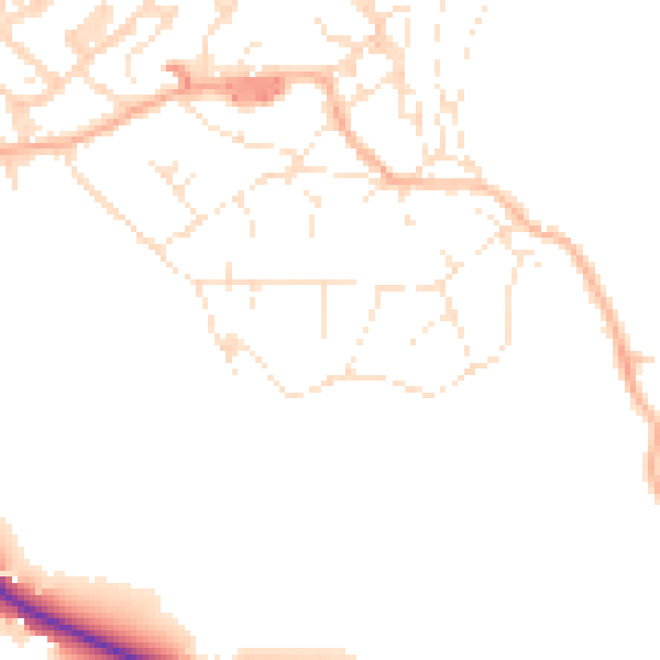 Daytime road noise heatmap for BS20 0JG