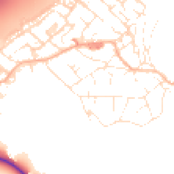 Daytime road noise heatmap for BS20 0JL