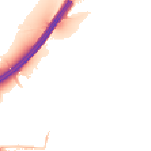 Night-time road noise heatmap for BS20 0LU