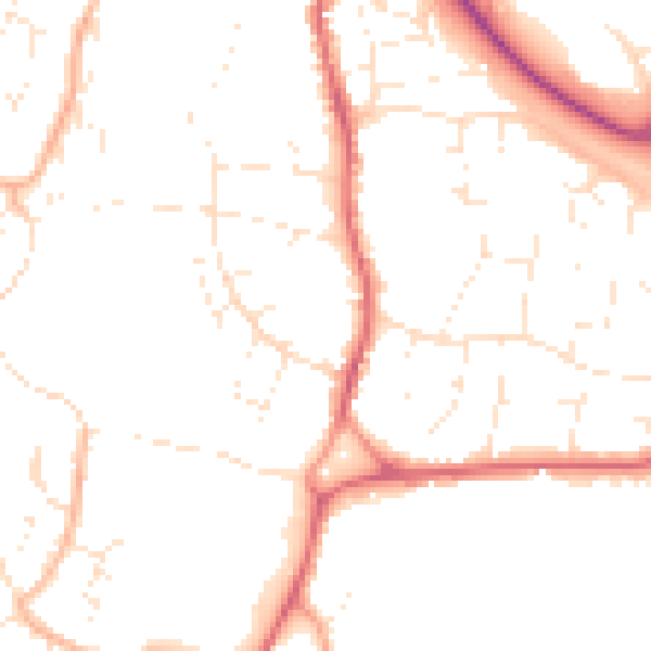 Daytime road noise heatmap for BS20 6BN