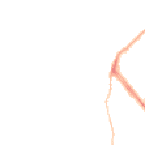 Night-time road noise heatmap for BS20 6JU