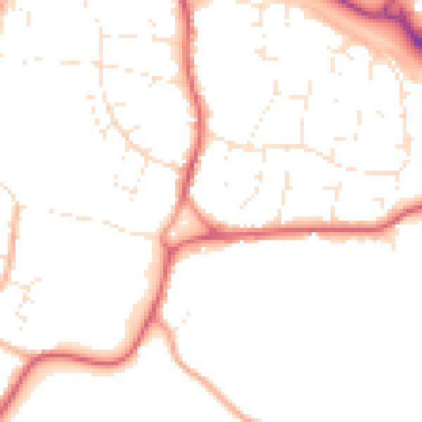 Daytime road noise heatmap for BS20 6PZ