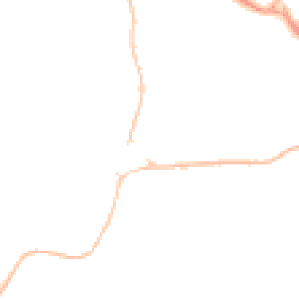 Night-time road noise heatmap for BS20 6PZ