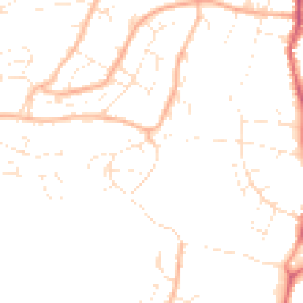 Daytime road noise heatmap for BS20 6SP