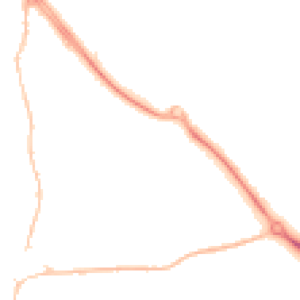 Night-time road noise heatmap for BS20 6XZ