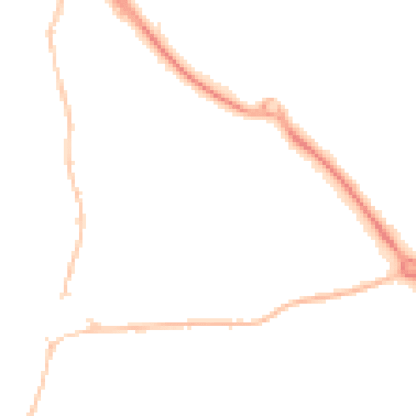 Night-time road noise heatmap for BS20 6YE